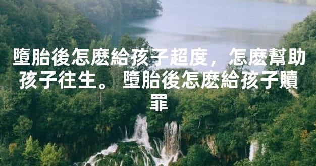 墮胎後怎麽給孩子超度，怎麽幫助孩子往生。 墮胎後怎麽給孩子贖罪